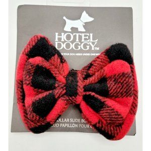 Collar Bow Tie Accessory Red Buffalo Print CUTE Hotel Doggy brand